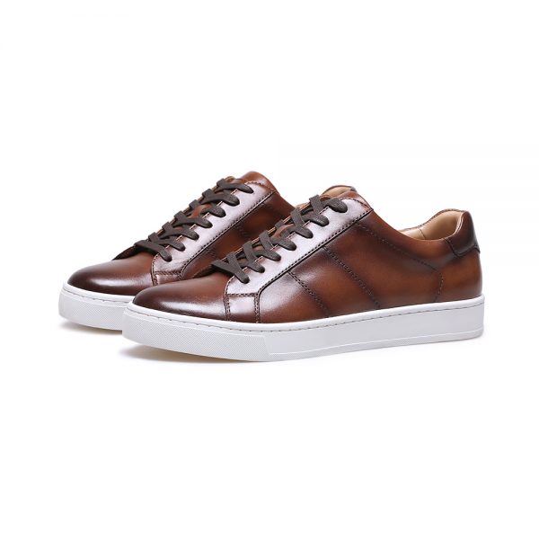 Custom Brown Leather Sneake