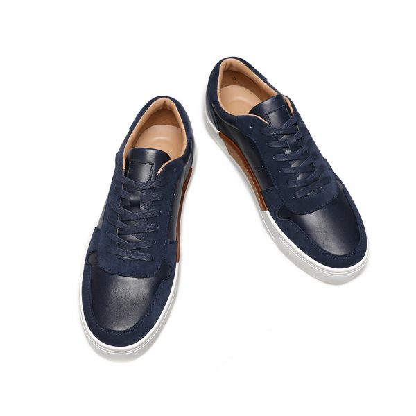 Custom Black/Blue Leather Sneaker