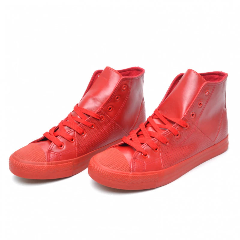 High Top Red Leather Vintage Sneakers High Top Red Leather Vintage Sneakers