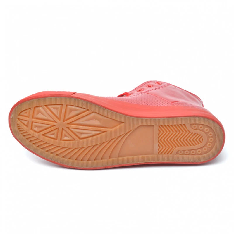 High Top Red Leather Vintage Sneakers High Top Red Leather Vintage Sneakers