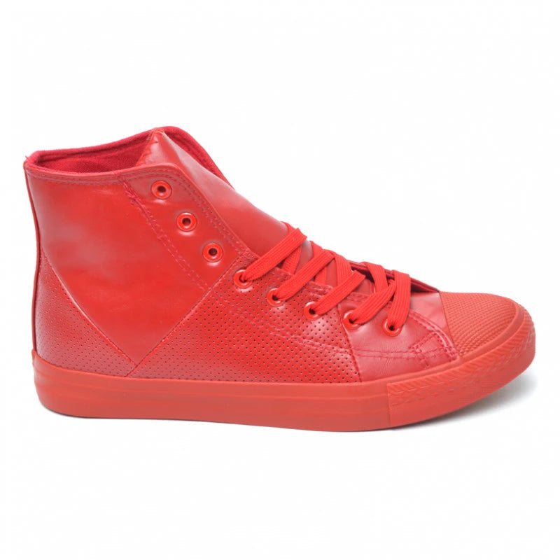 High Top Red Leather Vintage Sneakers High Top Red Leather Vintage Sneakers