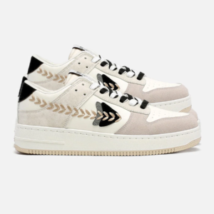 Low Top Classic Canvas and Suede Sneaker in Grey, White, and Pink