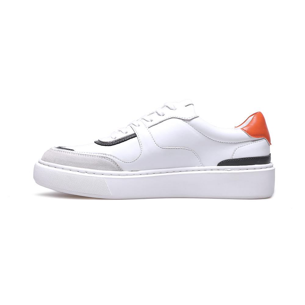 Low Top White / Orange Leather Sneakers Low Top White / Orange Leather Sneakers
